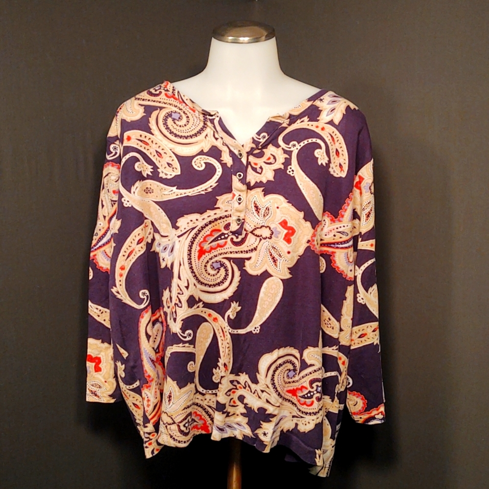 Croft and Barrow blue floral boho too